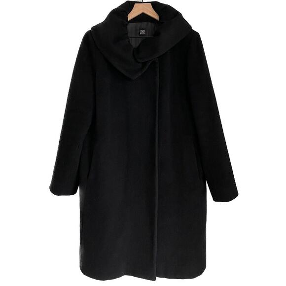 Cinzia Rocca Black Wool Coat Size 16 - Picture 13 of 13